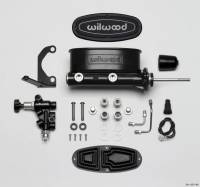 Wilwood - Wilwood HV Tandem M/C Kit w L/H Bracket & Prop Valve - 7/8in Bore Black-W/Pushrod - Image 2