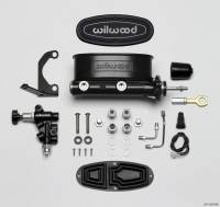 Wilwood - Wilwood HV Tandem M/C Kit w L/H Bracket & Prop Valve - 7/8in Bore Black-W/Push. - Early Mustang - Image 2