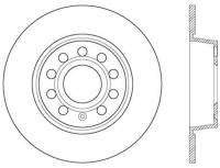 StopTech 06-10 Audi A3/08-10 TT / 06-09 VW GTI Mk V Cryo-Stop Left Rear Slotted Rotor - 126.33131CSL