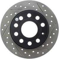 StopTech 11-17 Volkswagen Jetta /Golf / Golf GTI Slotted & Drilled Rear Left Rotor - 127.33135L