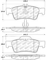 StopTech Street Select Brake Pads w/Hardware - Rear