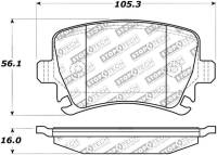 StopTech Street Select Brake Pads - Rear - 305.11080