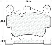 StopTech Street Select 17-18 Porsche 718 Boxster/Cayman (w/Ceramic Brakes) Front Brake Pads - 305.11350