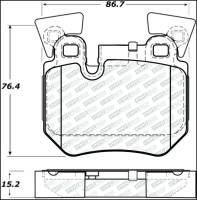 StopTech 08-13 BMW 1-Series Street Select Rear Brake Pads - 305.13720