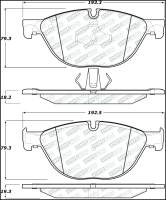 StopTech 11-13 BMW 535i Street Select Front Brake Pads - 305.14090