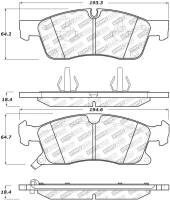 StopTech - StopTech 11-20 Jeep Grand Cherokee Street Select Front Brake Pads - Image 1