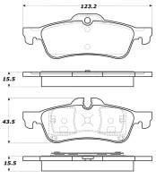 StopTech - StopTech Street Touring 02-06 Mini Rear Brake Pads - Image 1