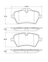 StopTech - StopTech Street Touring 06-09 Mini Cooper/Cooper S Front Brake Pads - Image 1