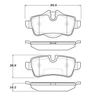 StopTech - StopTech Street Touring 07-09 Mini Cooper/Cooper S Rear Brake Pads - Image 1