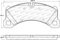 StopTech - StopTech 2015+ Porsche Macan / 2017+ Porsche Panamera Street Performance Front Brake Pads - Image 1