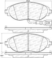 StopTech - StopTech 14-18 Audi S3 Street Performance Front Brake Pads - Image 2