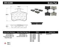 StopTech Performance 96-2/97 Audi A4 / 96-01 A4 Quattro / 95-98 A6 Rear Brake Pads - 309.02280