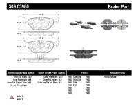 StopTech Performance 87-99 BMW M3 / 89-93 M5 / 98-02 Z3 Rear Street Performance Brake Pads - 309.03960