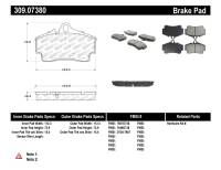 StopTech Performance 97-04 Porsche Boxster / 00-08 Boxster S / 98-08 911 Rear Brake Pads - 309.07380