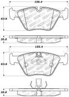 StopTech - StopTech Performance 04-09 BMW X3 (E38) / 06-09 Z4 3.0Si (E86) / 00-07 330 Series Front Brake Pads - Image 2