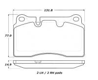 StopTech - StopTech Performance 14-17 Volkswagen Touareg Front Brake Pads - Image 1