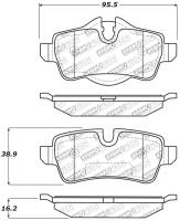 StopTech - StopTech Performance 07-09 Mini Cooper/Cooper S Rear Brake Pads - Image 2