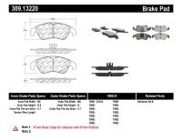 StopTech Performance 08-10 Audi A5 / 10 S4 / 09-10 Audi A4 (except Quattro) Front Brake Pads - 309.13220