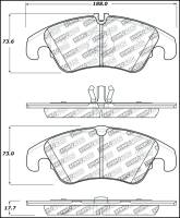 StopTech - StopTech Performance 08-10 Audi A5 / 10 S4 / 09-10 Audi A4 (except Quattro) Front Brake Pads - Image 2