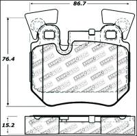 StopTech - StopTech Performance 08-09 BMW 128i/135i Coupe Rear Brake Pads - Image 2