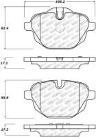 StopTech - StopTech 11-17 BMW 5-Series / X3 Sport Performance Rear Brake Pads - Image 2