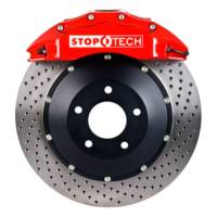 StopTech - StopTech 08-10 Audi S5 Front BBK w/ Red ST-60 Calipers Drilled 380x32mm Rotors Pads Lines - Image 3