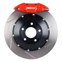 StopTech - StopTech 99-02 Audi S4 Rear Big Brake Kit Red ST-22 Calipers 328x28mm Slotted Rotors Pads & SS Lines - Image 3