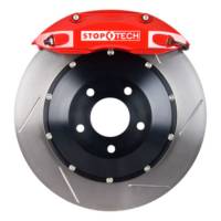 StopTech - StopTech 08-13 BMW M3/11-12 1M Coupe Rear Red ST-40 Calipers 355x32 Slotted Rotors Pads & SS Lines - Image 1