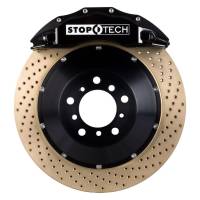 StopTech 05-10 Porsche 911 Carrera S (997) Front BBK ST-60 Caliper Black / 2pc Zinc Drilled 380x32mm - 83.789.6800.54