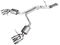 AWE Tuning 19-21 Porsche Macan 3.0T/2.9TT Touring Edition Catback Exhaust w/ Chrome Silver Tips