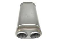 aFe - aFe MACH Force-Xp 409 SS Muffler 3in Dual Inlet/Dual Outlet 5in H x 8in W x 18in L - Oval Body - Image 4