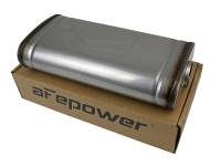 aFe - aFe MACH Force XP 304 Stainless Steel Muffler 2.5in Center/Offset 18in L x 9in W x 4in H - Image 1