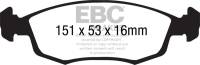 EBC - EBC 11+ Fiat 500 1.4 (ATE Calipers) Greenstuff Front Brake Pads - Image 2