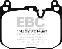 EBC 2015+ Mini Cooper Hardtop (F55/F56) 2.0L Turbo JCW Greenstuff Front Brake Pads - DP22271