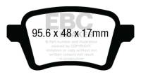 EBC - EBC 13+ Fiat 500L 1.4 Turbo Greenstuff Rear Brake Pads - Image 2