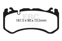 EBC - EBC 08-13 Mercedes-Benz C63 AMG (W204) 6.2 Redstuff Front Brake Pads - Image 3