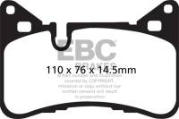 EBC - EBC 14 Mercedes-Benz C63 AMG (W204) 6.2 Redstuff Rear Brake Pads - Image 3