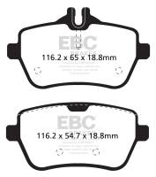 EBC - EBC 14+ Mercedes-Benz S550 4.7 Twin Turbo Redstuff Rear Brake Pads - Image 3