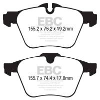 EBC - EBC 13+ Jaguar F-Type (Cast Iron Rotors Only) 3.0 Supercharged (340) Redstuff Front Brake Pads - Image 3