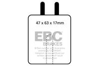 EBC - EBC 59-65 Aston Martin DB4 3.7 Vantage Yellowstuff Front Brake Pads - Image 3