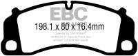 EBC - EBC 2016+ Porsche 911 (991/992) Carrera S 3.0TT (Cast Iron Rotor Only) Redstuff Front Brake Pads - Image 2