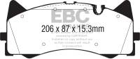 EBC - EBC 2015+ Mercedes-Benz C63 AMG (W205) 4.0L Twin Turbo Redstuff Front Brake Pads - Image 2