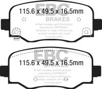 EBC 15+ Fiat 500X 1.4 Turbo Yellowstuff Rear Brake Pads - DP42237R