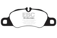 EBC - EBC 09-12 Porsche 911 (997) (Cast Iron Rotor only) 3.6 Carrera 2 Yellowstuff Front Brake Pads - Image 2