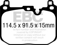 EBC - EBC 2018+ BMW X2 Yellowstuff Front Brake Pads - Image 2