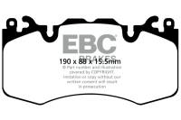 EBC - EBC 13+ Land Rover Range Rover 3.0 Supercharged Greenstuff Front Brake Pads - Image 2